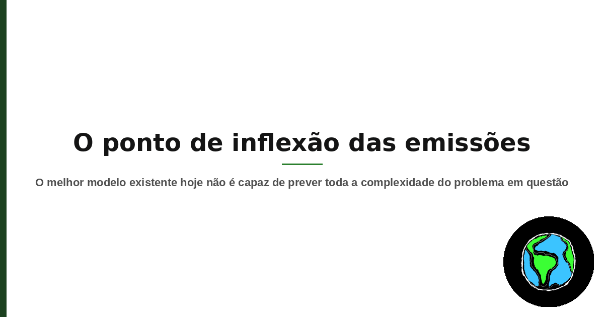 Capa do artigo O ponto de inflexão das emissões